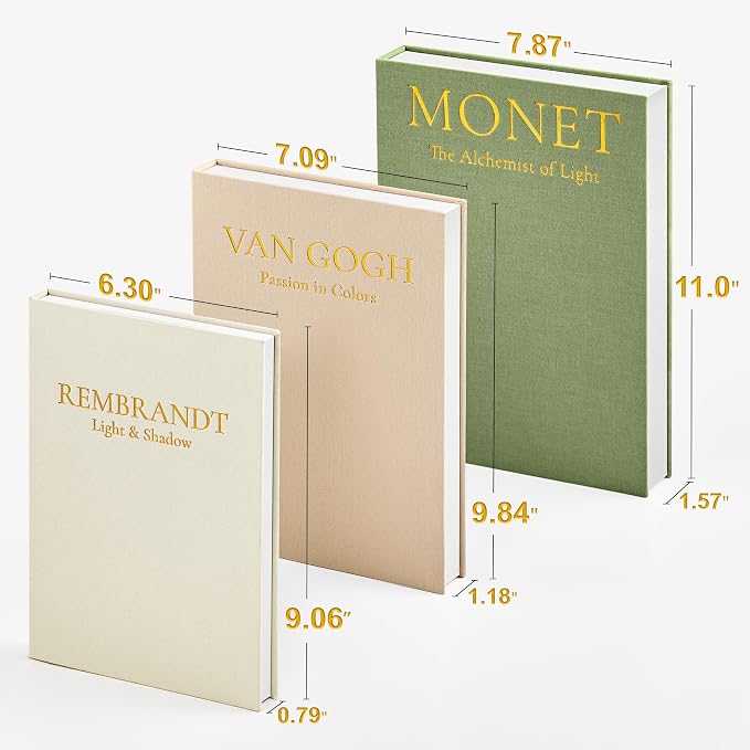 JARLINK Aesthetic Decorative Books, Sage | Stylish Storage Boxes - Image 2