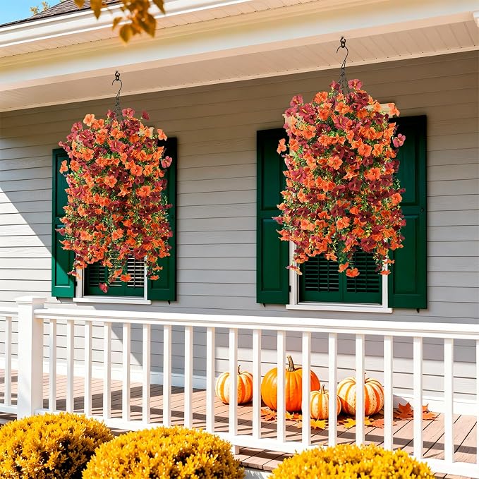 INQCMY Artificial Fake Fall Flowers Plants - Image 6