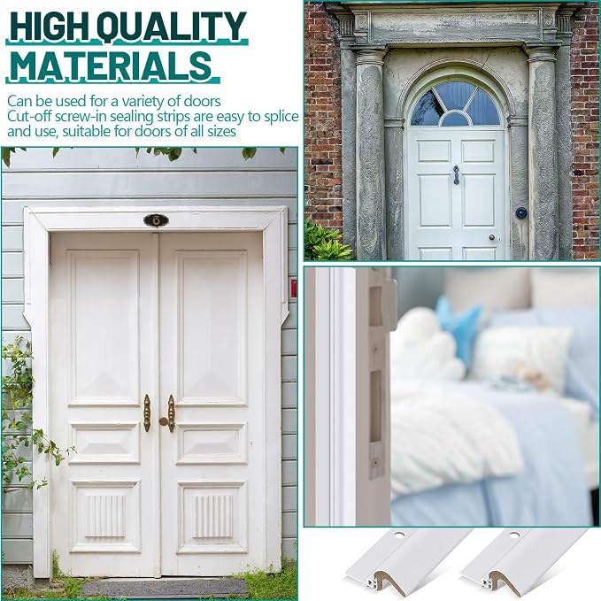 Yuntau 5 Pcs Screw on Door Weather Stripping 42" 36" Exterior Door Weather - Image 7
