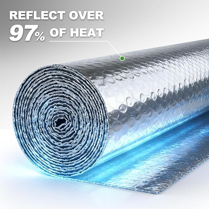 Reflective Insulation Foam, Aluminum Foil Bubble Insulation Roll - Image 4