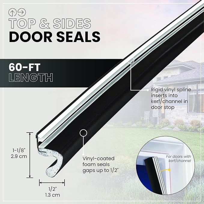 MD Building Vinyl-Coated Foam Door Seal - Image 2