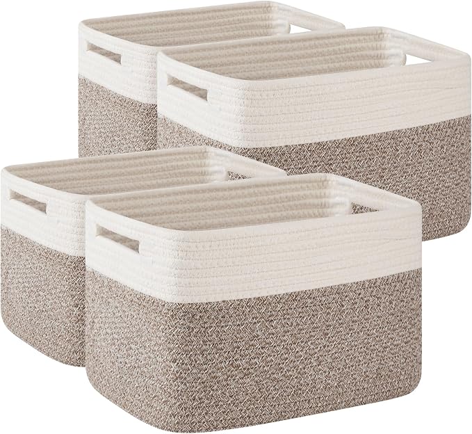 OIAHOMY 4 Pack Storage Basket, Closet Organizer by MasterofSpaceOptimization