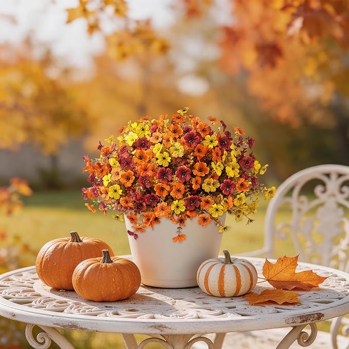 INQCMY Artificial Fake Fall Plants Flowers - Image 6
