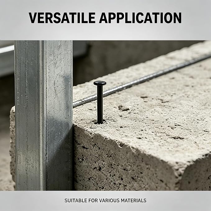 24Pcs 2-1/3 Inch Black Concrete Nails, Hardened Masonry Nails - Image 5