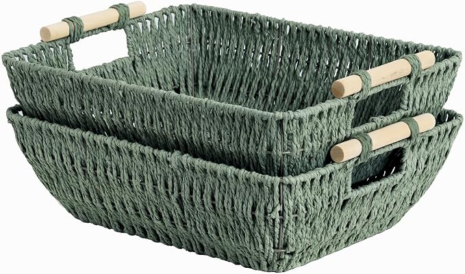StorageWorks Large Wicker Basket, Woven Basket by StorageWorks