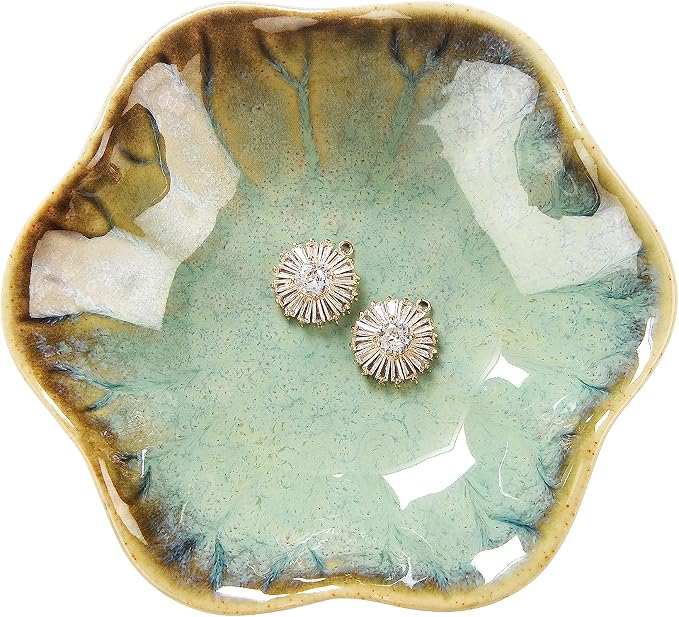 2PCS Ring Holder Dish, Small Key Bowl, Ceramic Trinket Tray Jewelry Dish - Image 4