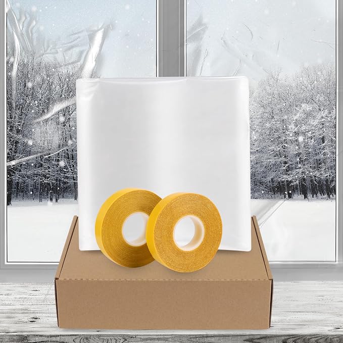 Window Insulation Kit for Winter Seal Covers Up to 5 Windows Thermal Shrink by QoqooiceSnorkelingGear