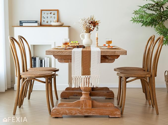 Boho Table Runner for Home Decor 12x72 Fall Runner Reddish Brown | 72 Inches - Image 3