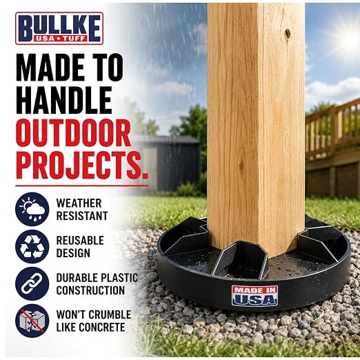 USA Made Original Round Foundation Block – Durable Deck Support & Floating Shed - Image 7