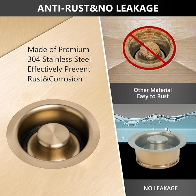 Champagne Bronze Sink Garbage Disposal Flange - Image 6