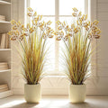 GTIDEA 2 Pcs 4 ft Tall Artificial Fall Wheat Grass Plant Faux Fall Plants | by GTIDEA