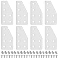 12pcs 2040 Joint Plate Connector Corner L Bracket 6-Hole Silver | 2040 V Slot by SeekLiny