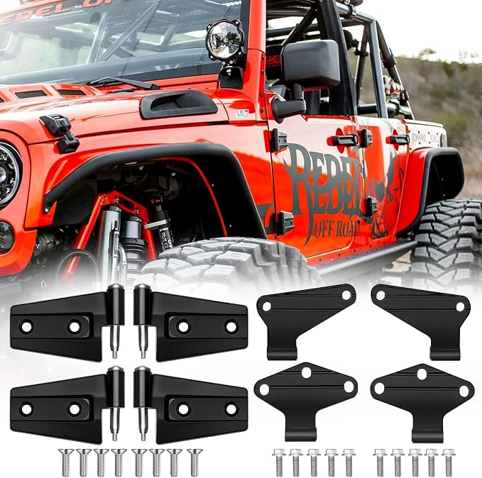 Jeep Wrangler JK 2 Door Hinge Assembly Kits by Unknown