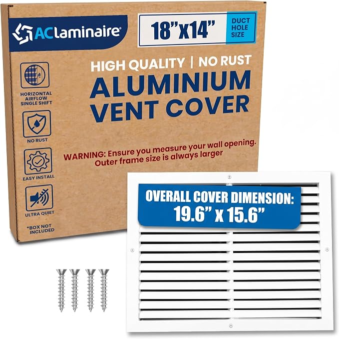 18x14 Aluminum Wall Ceiling Air Return Vent Cover HVAC Rustproof Grille by ACLAMINAIRE