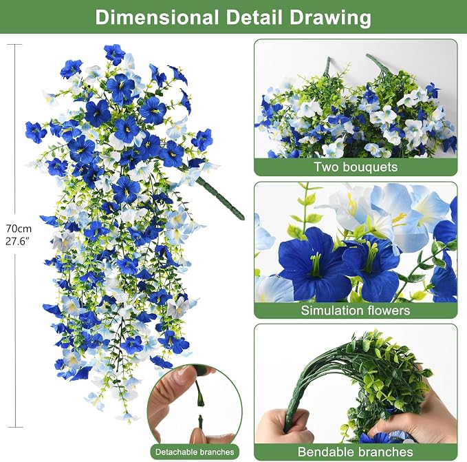 INQCMY Artificial Fake Flowers Plants - Image 2
