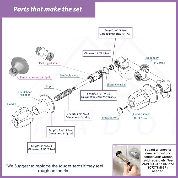 Trim Kit for Price Pfister Compatible – See Sizing for Correct fit- - Image 7