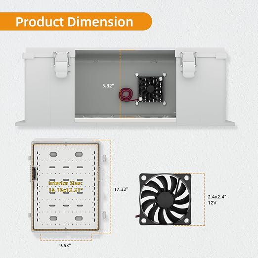 Joinfworld Outdoor Electrical Box 18.1x12.6x6.4 White Waterproof | ABS - Image 5