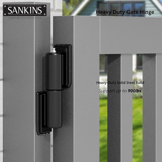 7" Heavy Duty Gate Hinges, Weld on Hinges 900lbs Capacity, Outdoor Trailer Gate - Image 4