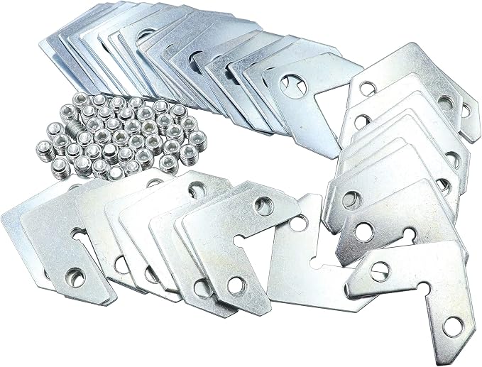 LBY 40pcs Picture Frame L Shape Angle Bracket Flat Plate Fastener, Metal - Image 4