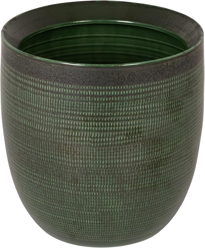 Creative Co-Op Textured Stoneware Planter by Unknown