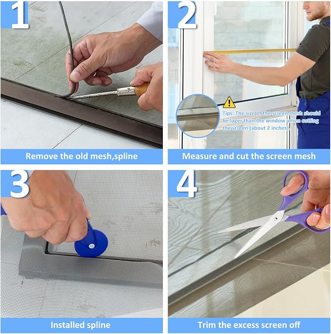 48"x102" Window Screen Mesh, Fiberglass Window Screen, Screen Door Mesh - Image 5