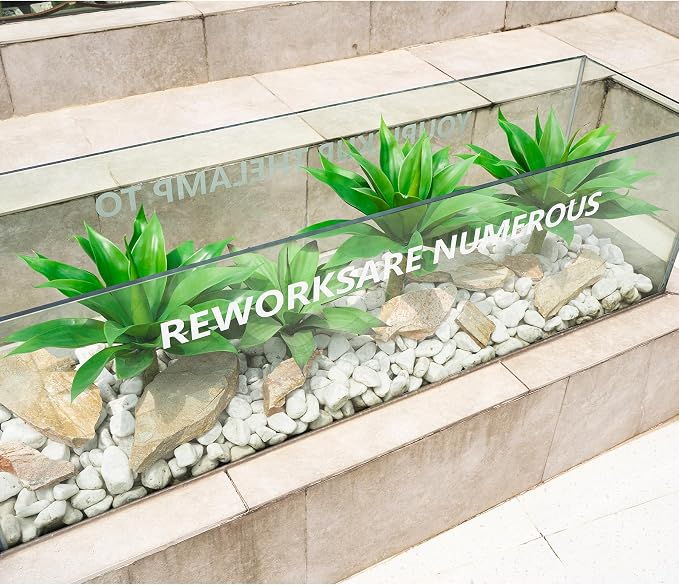 Ttranewsoo Artificial Agave Plants, Large UV Resistant Fake Agave Planters - Image 9