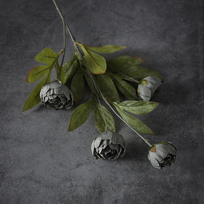 6 Pcs 27" Faux Silk Peony Artificial Flowers Stems - Image 3