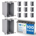 1-Gang New Work Outlet Box, 18 Cubic Inch Single Gang PVC Electrical Box by OhLectric