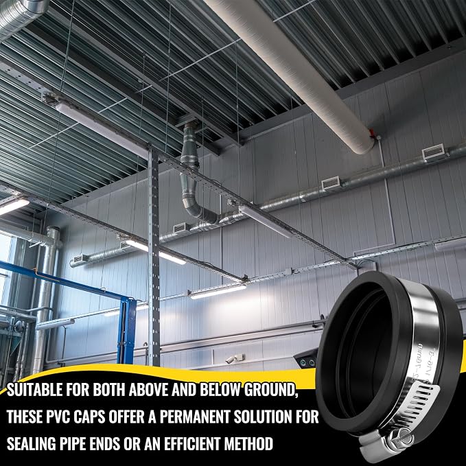 12 Pack 2 Inch Flexible PVC Pipe Cap - Image 5