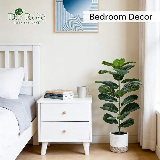 Der Rose 2 Pack 30" Fake Plants, Fiddle Leaf Fig Trees - Image 5