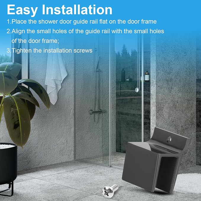 M6209 Sliding Shower Door Bottom Track, 1/2-inch Channel, Suitable - Image 7
