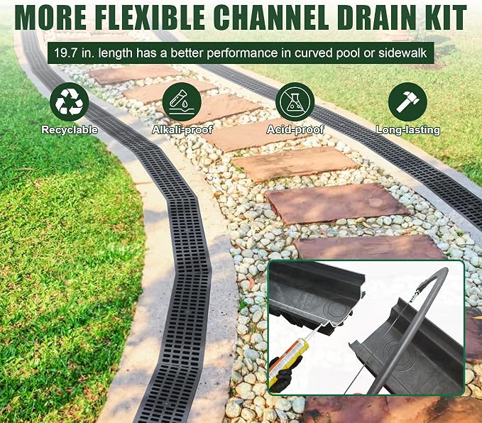 6 Pack 19.7x5.5x3.7 in. A15 Channel Drain - Image 4