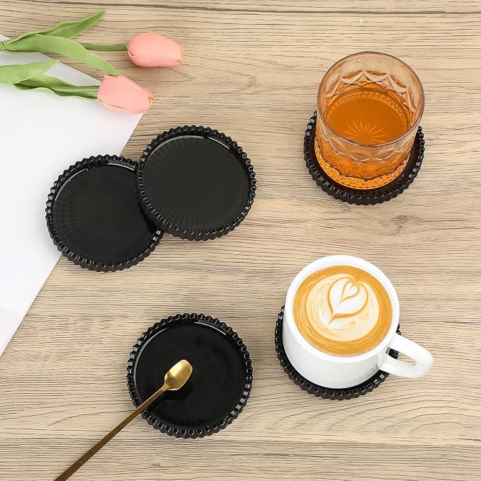 Glass Drink Coaster Set of 5- Coasters - Image 4