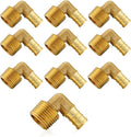 10Pack Seelink PEX Fittings, Pex 1/2" x 1/2" Male Threaded NPT Elbow | Brass by Seelink