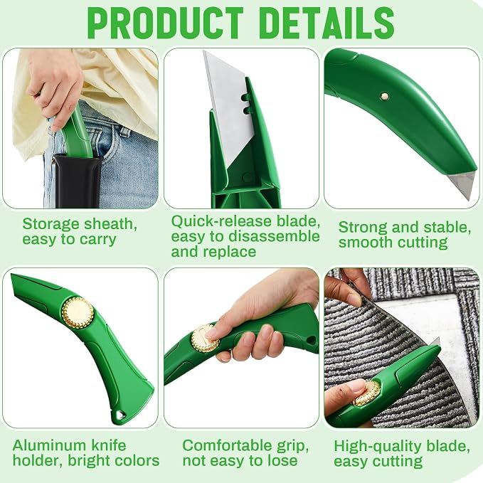 WILLBOND 2 Pack Heavy Duty Fixed Roofing Knife - Image 5