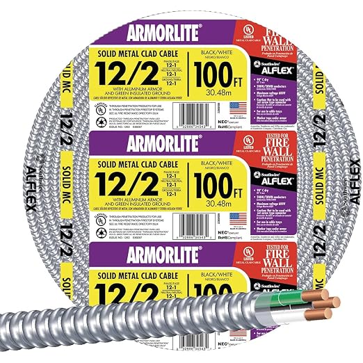 Flexible Conduit Aluminum Metal Clad 12/2 100Ft. by Southwire