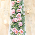 TOCHGREEN 2 Pack 13Ft Artificial Eucalyptus Flower Garland by TOCHGREEN