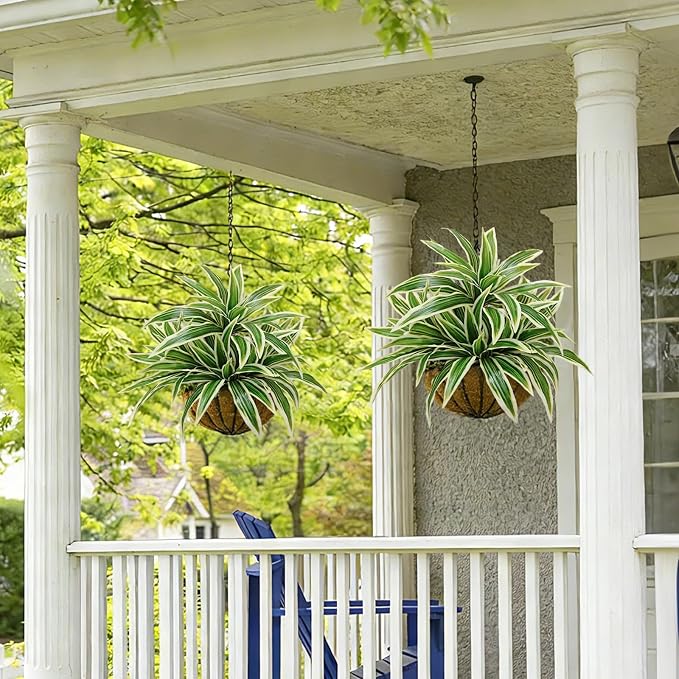 Fake Ferns, 2 Planter 35in Outdoor Faux Plants UV Resistant, 3D Real Touch Fake - Image 4