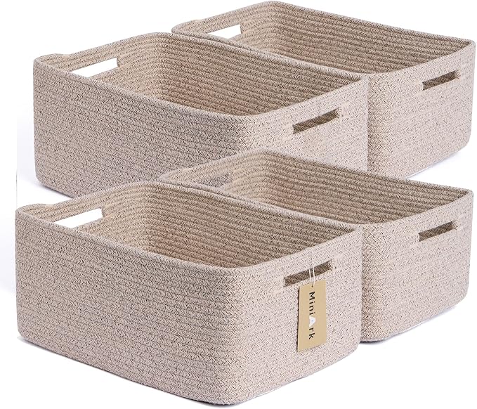 MiniArk Large Storage Baskets for Organizing, Baby Nursery, Toy Bins Box by MiniArkStorageBasketsHome