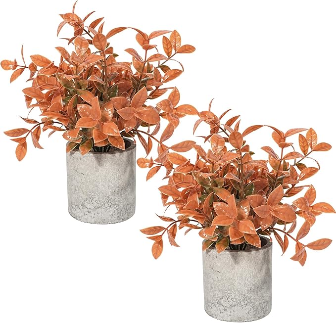 Velener Small Fake Eucalyptus Plant Artificial Potted Plants Indoor by Velener