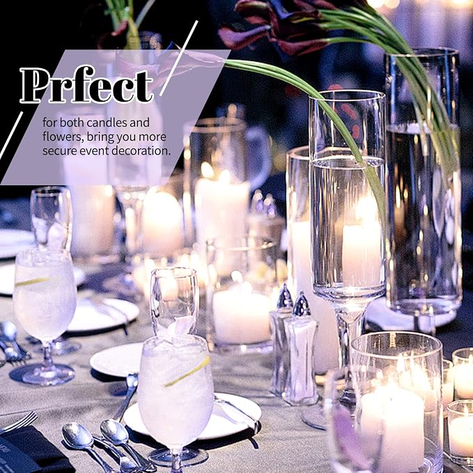 12Pack Glass Cylinder Vases for Centerpieces - Image 8