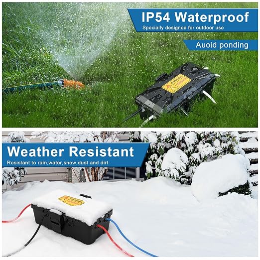 Medium Outdoor Waterproof Electrical Box, Extension Cord Box - Image 2