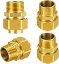 Frienda 4 Pack CSST Gas Line Fittings 1/2" NPT Brass Male Adapter | Hex Nipple by Frienda