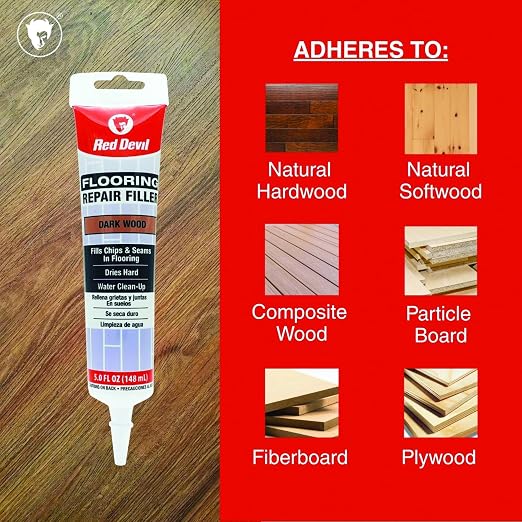 Red Devil 056045 Flooring Repair Filler, 5 oz., Dark Wood, 1 Pack - Image 4