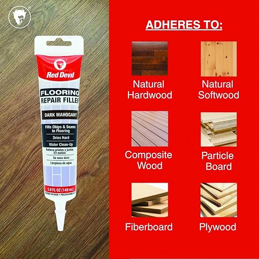 Red Devil 056070 Flooring Repair Filler, 5 oz., Dark Mahogany, 4 Pack - Image 4