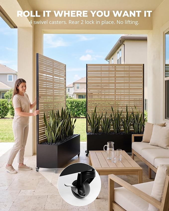 73" Metal Privacy Planter Box - Image 3