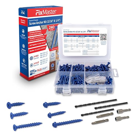 Blue Multi Purpose Blue Concrete Screw Mix Kit by Unknown