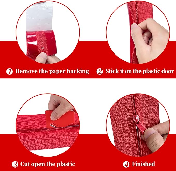 14 Rolls Heavy Duty Zippers 7 Ft x 3 Inches Red Zipper Tape - Image 6