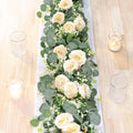 TOCHGREEN 2 Pack Artificial Eucalyptus Flower Garland by TOCHGREEN
