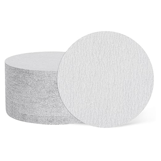 HARFINGTON 50 Pcs 5 Inch Sanding Disc 120 Grit White Aluminum Oxide | Hook and by HARFINGTON
